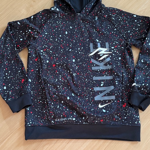 NIKE 3BRAND BY RUSSELL WILSON BIG BOYS SPECKLED PRINT FLEECE HOODIE SZ LARGE - Picture 5 of 12